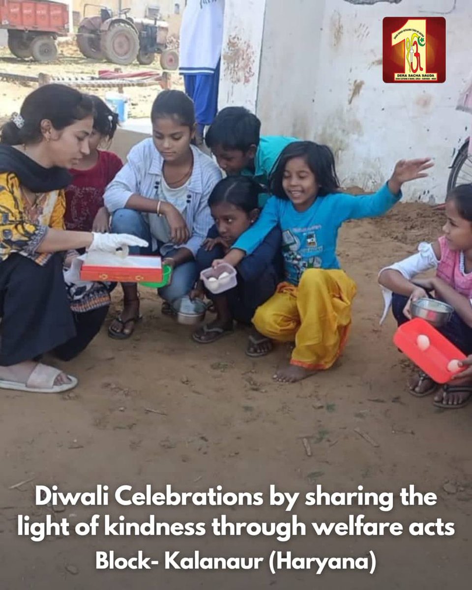 On this special Diwali day, devotees of Dera Sacha Sauda marked the holy festival by following the lead of Saint MSG, offering assistance to underprivileged families—an extraordinary act.#DiwaliWithWelfare
