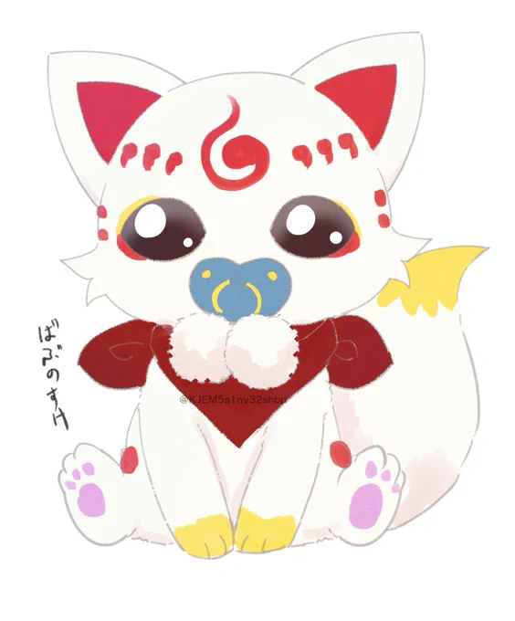閉鎖本丸のばぶのすけをね、ちょっと描いてみた 油揚げとミルクが好きで長らく他の本丸との交流が無かったからその辺の昨日が低下しちゃったばぶ(妄想)