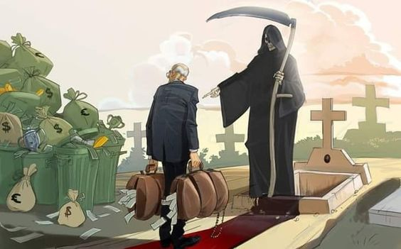 9 IMÁGENES ESTREMECEDORAS QUE ILUSTRAN LA DURA VERDAD DE LA VIDA :

1. Todo lo que hemos adquirido en la tierra permanecerá en la tierra.