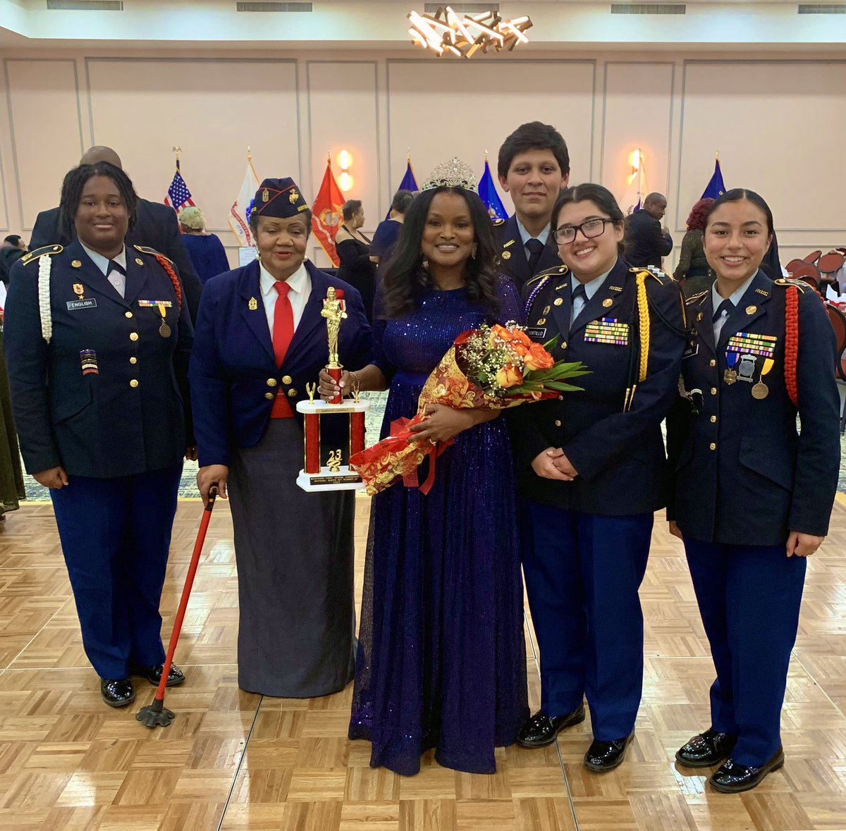 Part 2 - Happy 248th #MarineCorpsBirthday. Fantastic Ball Montford Point Marine Assoc. Ch33. Murphy, Davidson & Vigor MCPSS #ArmyJROTC participated n honguard, for National Colors, Queen, Murphy Counselor Gabarel Lambert & Cake. #PantherPride