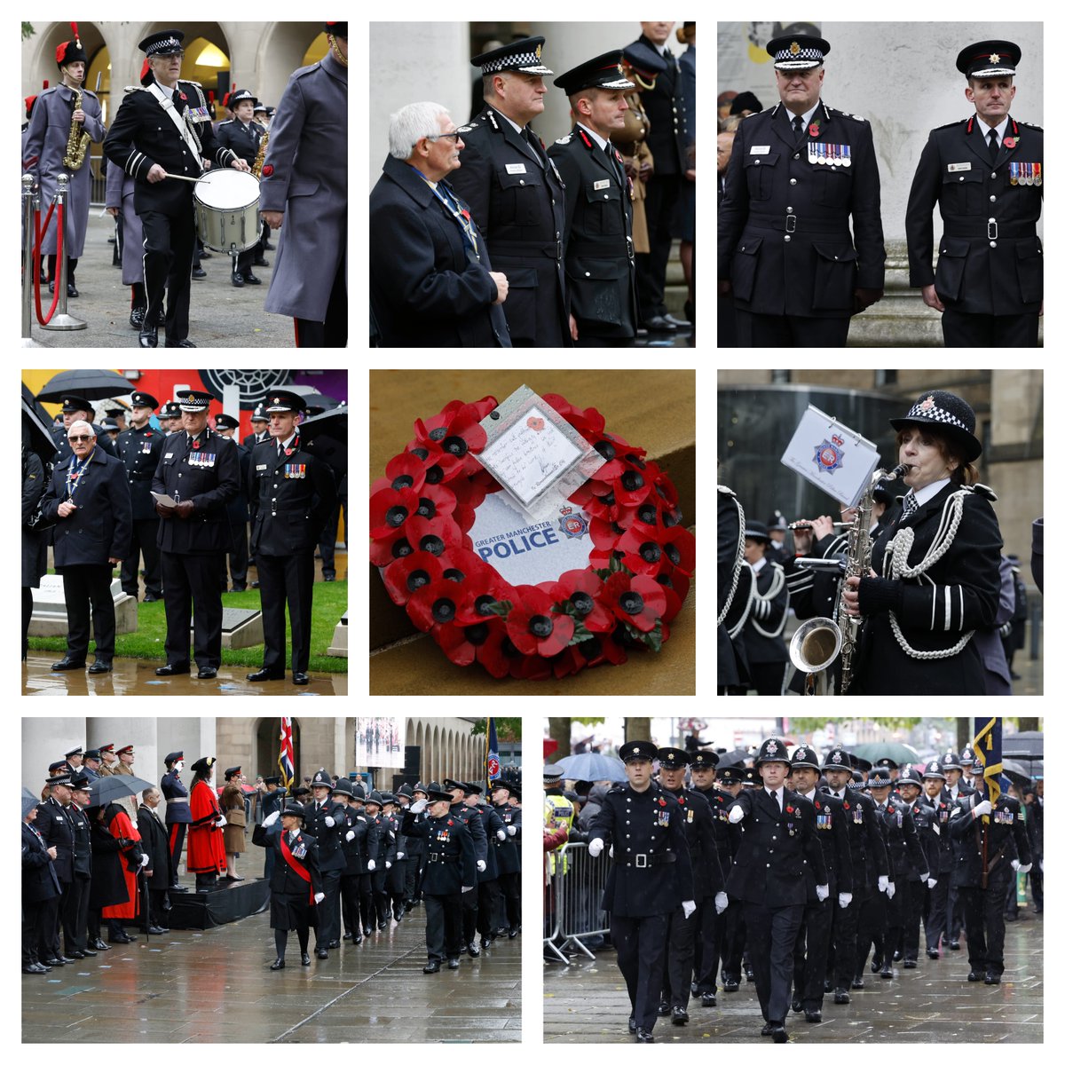 #REMEMBRANCEDAY | Earlier today, Chief Constable Stephen Watson attended the Remembrance Day commemorations in the City Centre. GMP officers also took part in the annual parade. We will remember them!