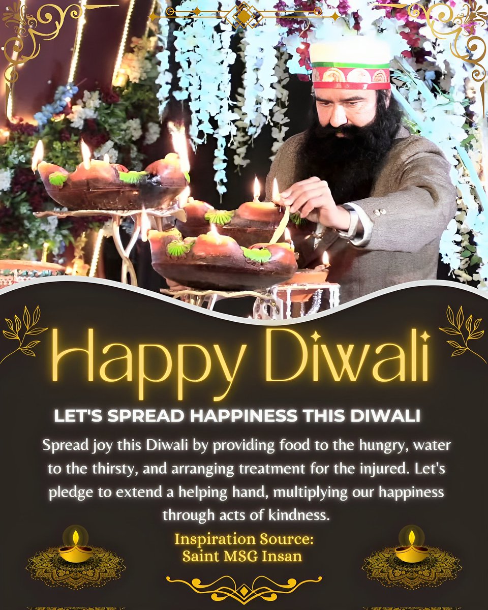 दीपावली रोशनी और खुशियों का त्योहार हैं। आज के दिन हर किसी के चेहरे पर मुस्कान लाने और उनके साथ खुशियां बाँटने के लिए, Saint MSG के शिष्यों के सार्थक प्रयासों को दिल से नमन। जिन्होंने अपनी #DiwaliWithWelfare वाली मनाई l