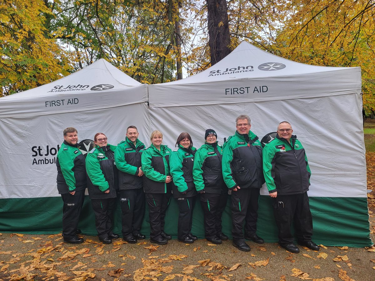 8 HCPs on duty from the District Clinical Team and Ipswich unit at Remembrance Parade Christchurch Park. <a href="/SJAEastClinical/">SJA East Region Clinical Team</a> <a href="/SJASuffolk/">St John Ambulance Suffolk</a>