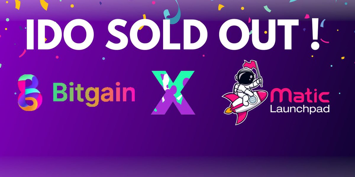 📣 Bitgain IDO Sold Out! 📣 

Congratulations to all the participants, Stay Tuned for updates.