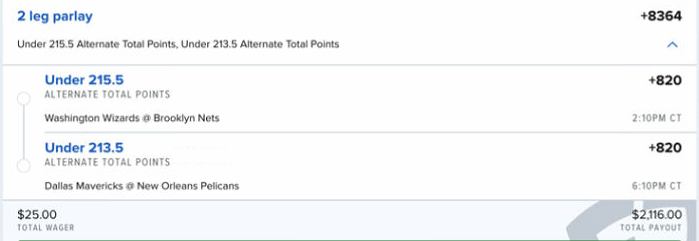 EdgePlayBook's tweet photo. #BetInPublic #100DayOfParlayChallenge #Day45 part 1. Tally after 44 days of betting +$1329.65 #GamblingX #NBA #lowscoring #bricks https://t.co/GvAkhHeJtO