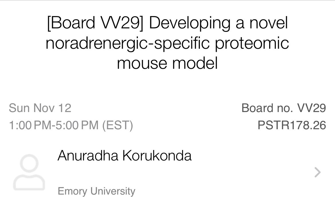 Good morning #SfN2023 and fellow blue spotters 🔵! I will be presenting my poster (Board VV29) - “Developing a novel noradrenergic-specific proteomic mouse model” today from 1-5PM. Feel free to stop by, ask me questions, and help me brainstorm 🧠 #locuscoeruleus #alzheimers