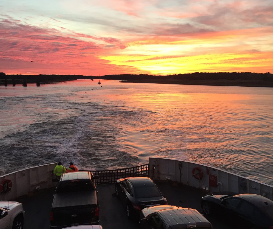 Nothing beats a Sunday sunrise over the Cape May Canal!☀️🚢
