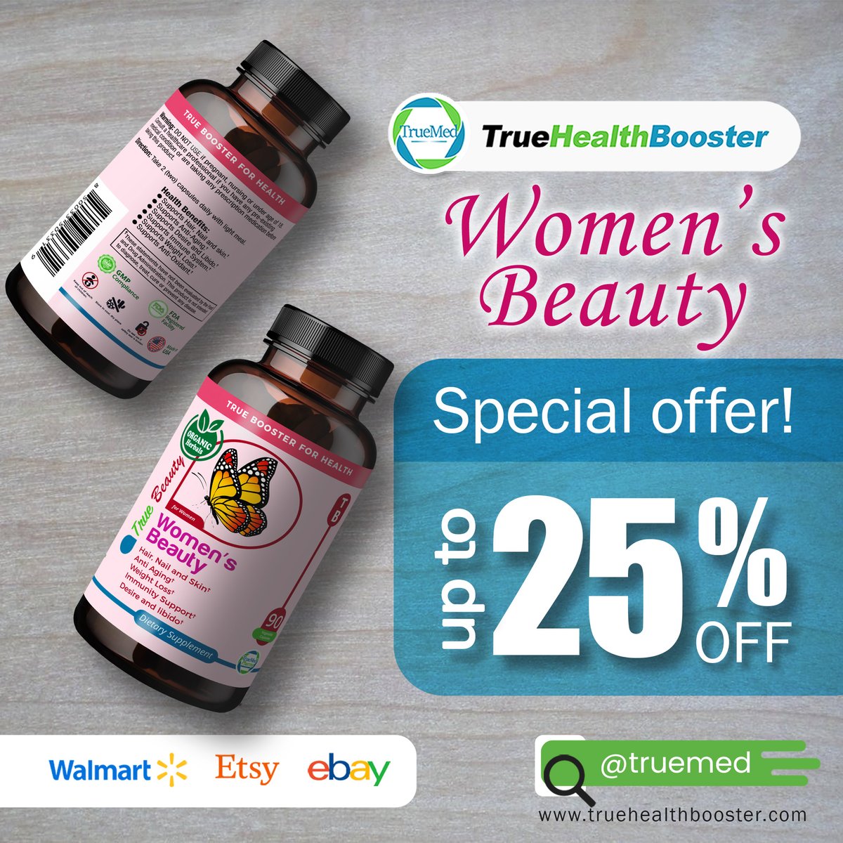 truehealthboost's tweet photo. Enjoy up to 25% Discount #TrueMedHairSkin and #Nails #Vitamins with Biotin Supplements 3000 Mcg 90 Capsules.
๐๐ฒ๐ฏ๐ฎ๐ ๐๐ถ๐ป๐ธ: https://t.co/QssV6ZPvjs
๐๐ช๐ฎ๐น๐บ๐ฎ๐ฟ๐ ๐๐ถ๐ป๐ธ: https://t.co/R9Y25z7GbD
#truehealthbooster #supplementsproducts #healthproducts #usaproducts https://t.co/d4EbzApT54