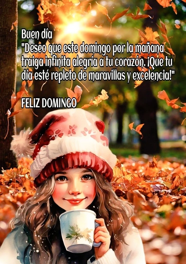 Feliz Domingo!Mi gente bella y buena! Abrazos de Luz para Todos Toditos! Seamos felices!!!
☕💐🌻☀️🍀🍁💫💚
Deseo...

🙏🍁🧡☀️🧡🍁😘😘
#Cuídense 🫂💙