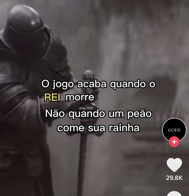 O jogo acaba quando o REI morre Não quando um peão come sua rainha 29,8K -  iFunny Brazil