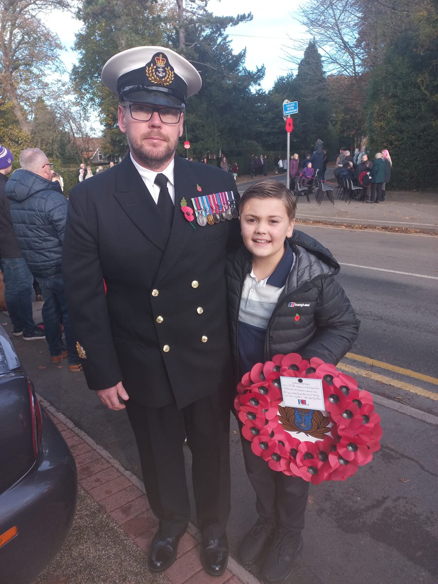 hammyd23's tweet image. Duty done and wreath laid in the local village I grew up in. A very proud moment today as Arch asked to lay it with me. #lestweforget2023 #lestweneverforget #ultimatesacrifice ⚓