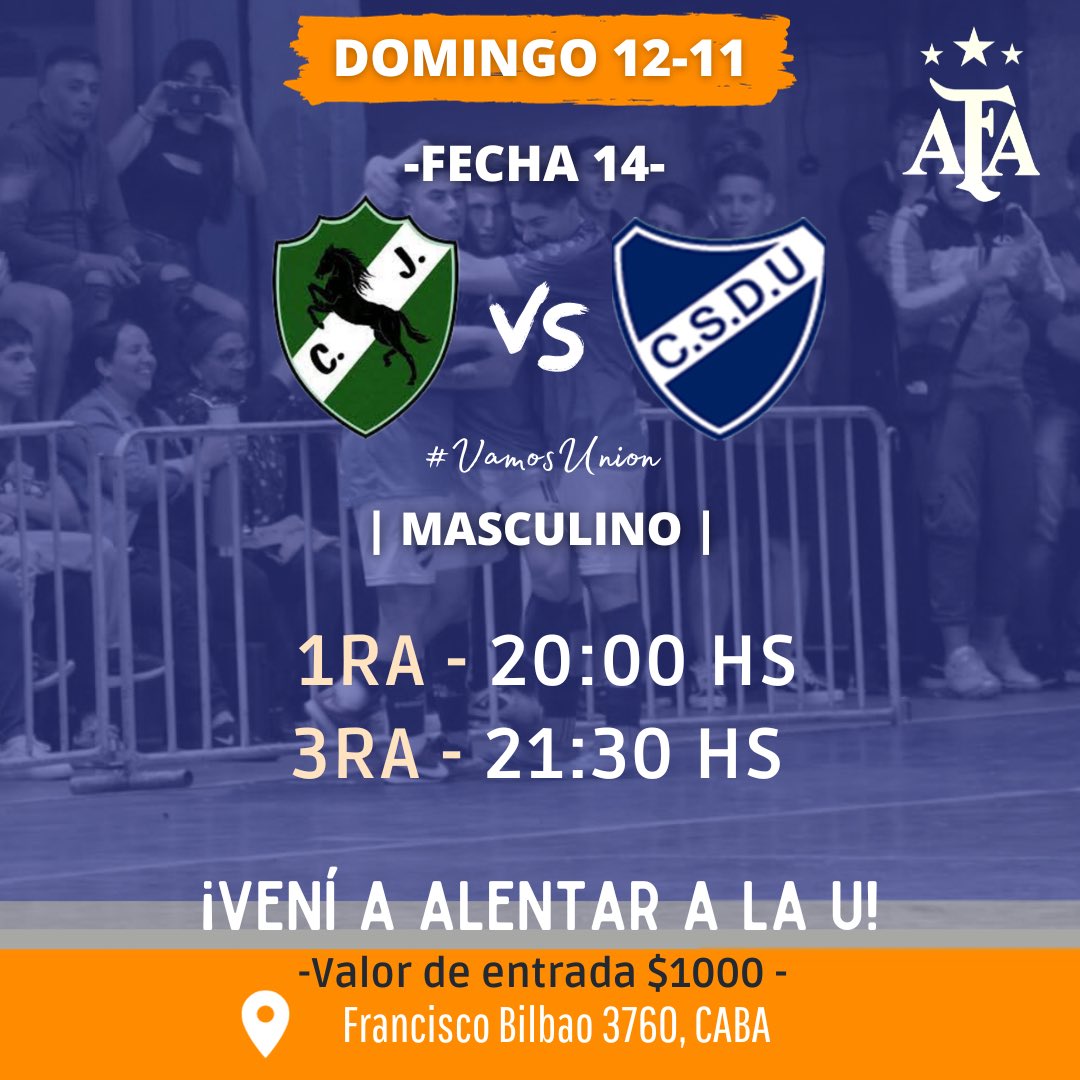 ⚽️ ¡Hoy juega la “U”! 😎

👉 Primera y Tercera División visitan a Caballito Jrs por la Fecha 14 💙 

🏟️ América del Sud 

¡Vení a alentar a la “U”!