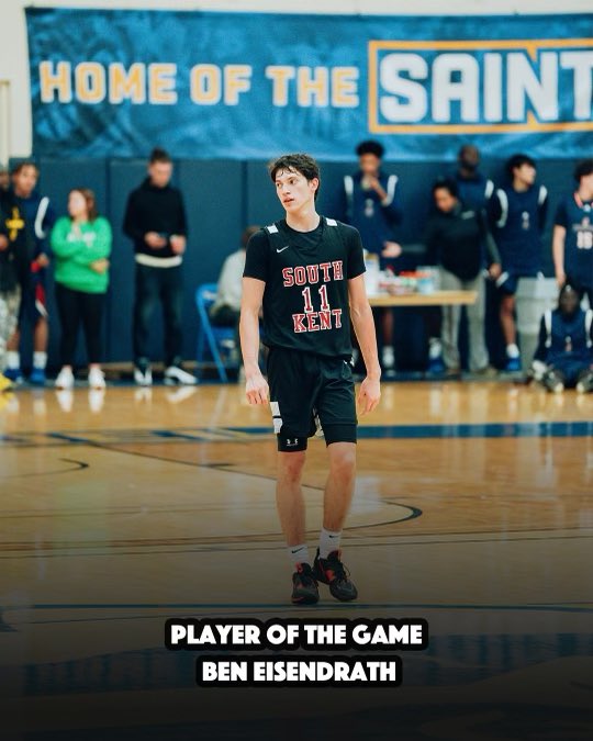 Harvard commit Ben Eisendrath ‘24 goes for 11 points with great defense and controlled the pace in @SouthKentHoops win to earn #TheNEBL player of the game.