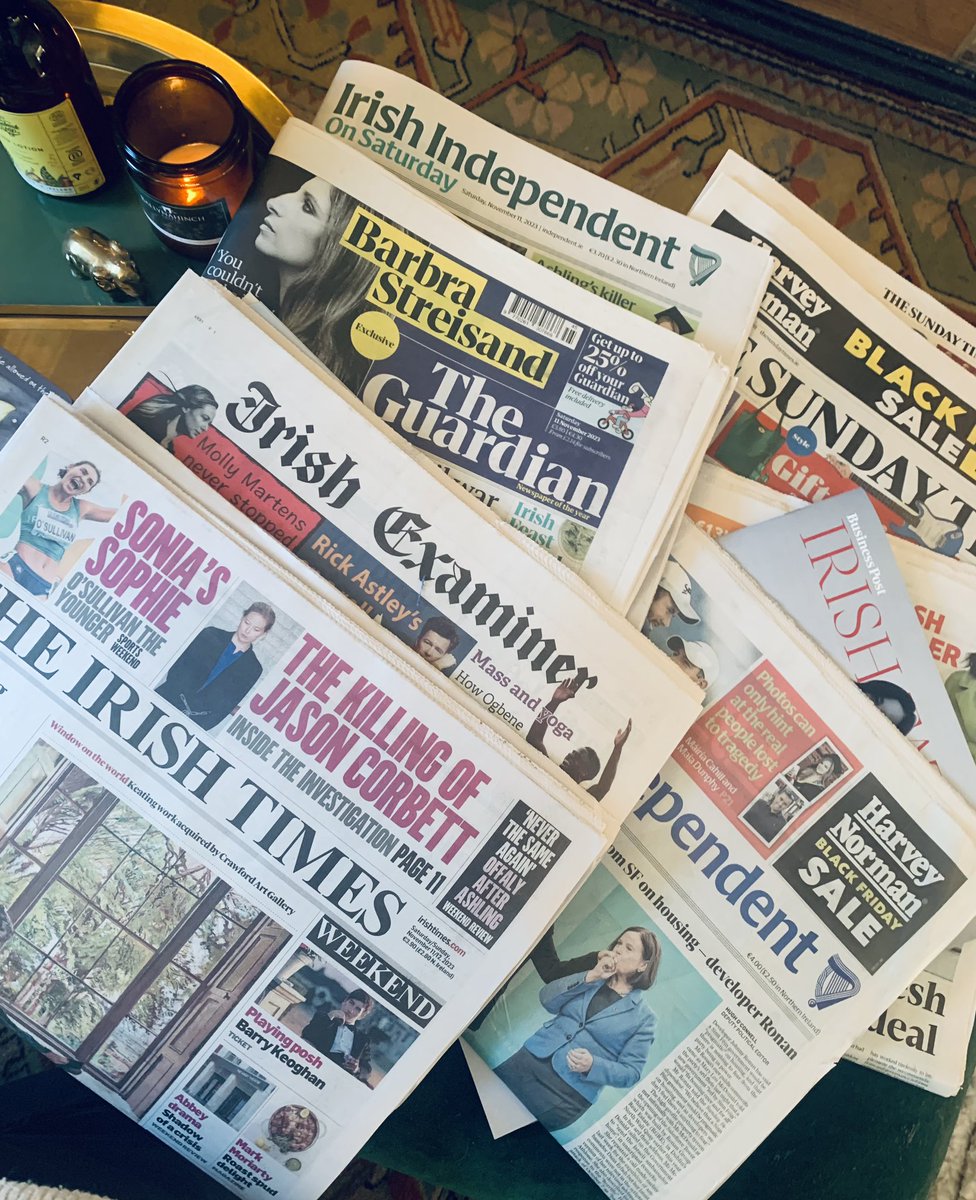 Dogs walked ✔️ 
Fire lit ✔️
Chicken in the oven ✔️
Weekend papers ✔️✔️✔️
#buyapaper