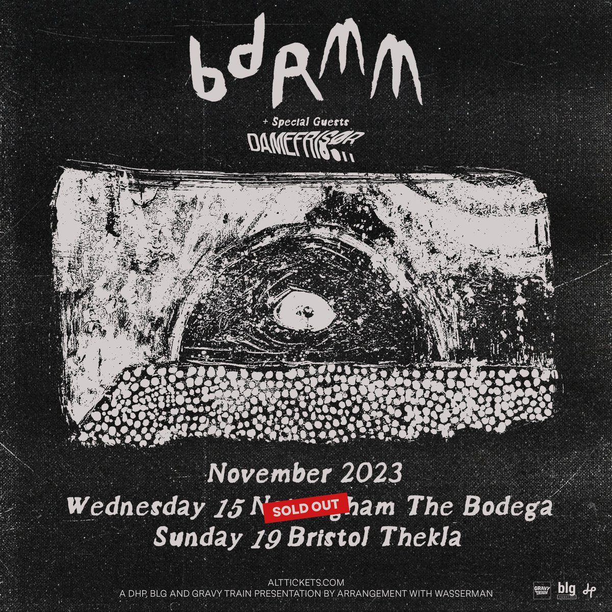 The last 6 tickets for <a href="/smellybdrmm/">bdrmm</a> and <a href="/damefris/">DAMEFRISØR</a> at <a href="/theklabristol/">Thekla Bristol</a> are here: alttickets.com/bdrmm-tickets/…