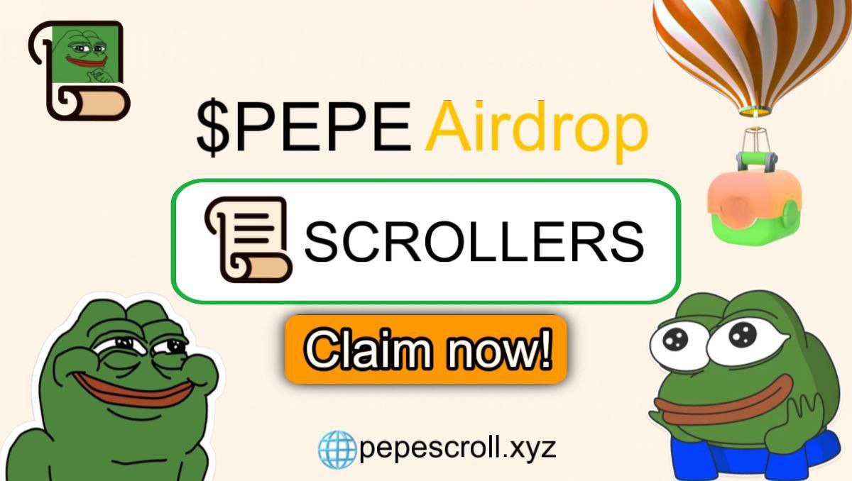 RyanBaae's tweet image. Scroll $PEPE Airdrop #Scrollers📜
-