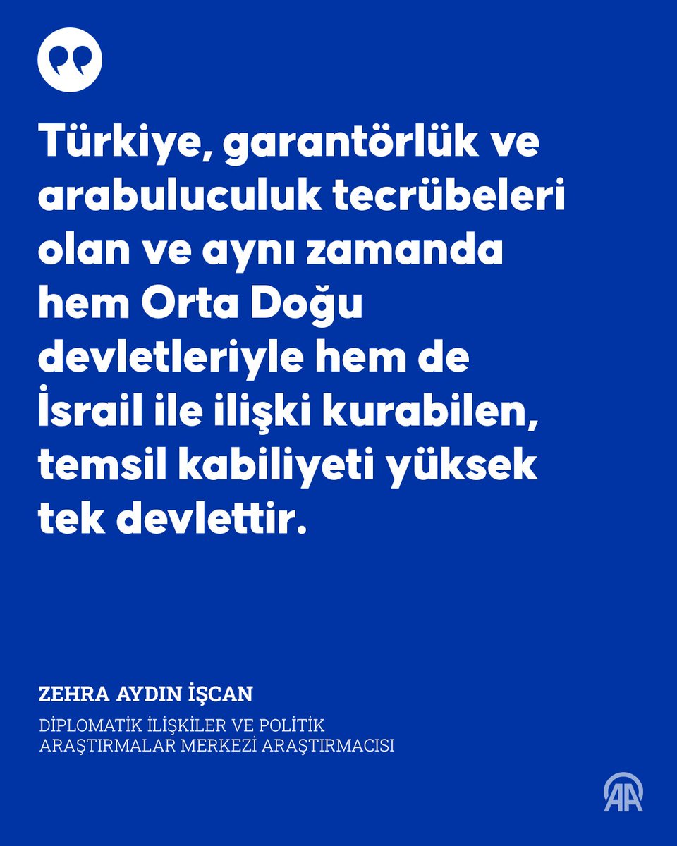 ✍🏻  Zehra Aydın İşcan, Türkiye'nin İsrail-Filistin çatışmasında Filistin adına garantör olma talebinin altında yatan nedenleri ve arabuluculuk ve garantörlük karnesini AA Analiz için kaleme aldı v.aa.com.tr/3038629
