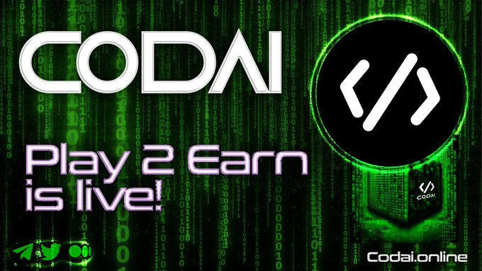 CODAI_Official's tweet photo. Play to Earn with CODAI! 🎮💰

Join the gaming revolution and start earning with CODAI. Get ready to have fun while you play your way to crypto rewards. Don't miss out on this exciting opportunity!

https://t.co/DLEfLBLJZd
#P2E #CRYPTOGAME #cryptomarket https://t.co/L6k0ic0Tpy