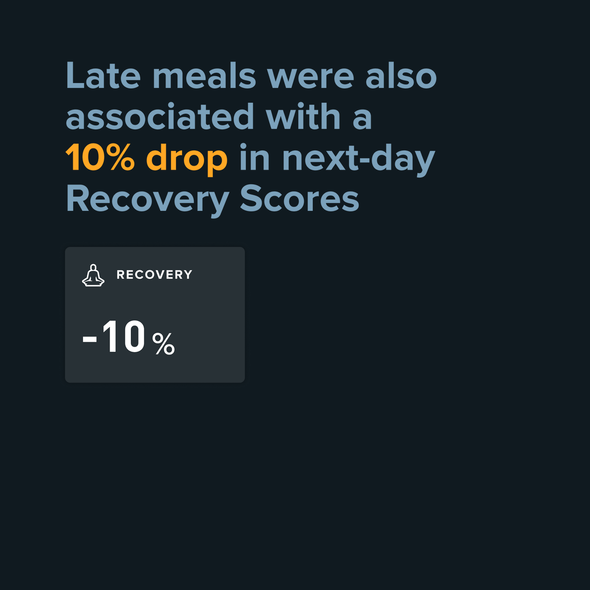 WHOOP's tweet image. Let&apos;s unlock the truth about late-night meals. 🔓🛌

We crunched the numbers and WHOOP data supports a connection between bedtime snacking and disrupted sleep. That&apos;s why we&apos;re here with 5 tips to optimize your zzz&apos;s game! 😴💤

 #WHOOP #SleepingTips #LateMeals