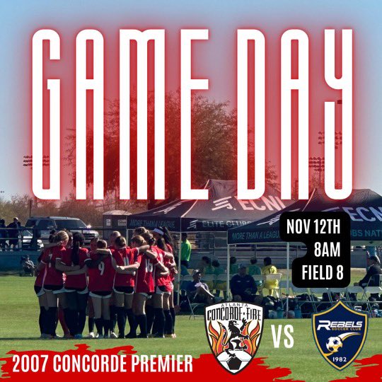 Game 3 
#ECNLPHX 
8am
Field 8