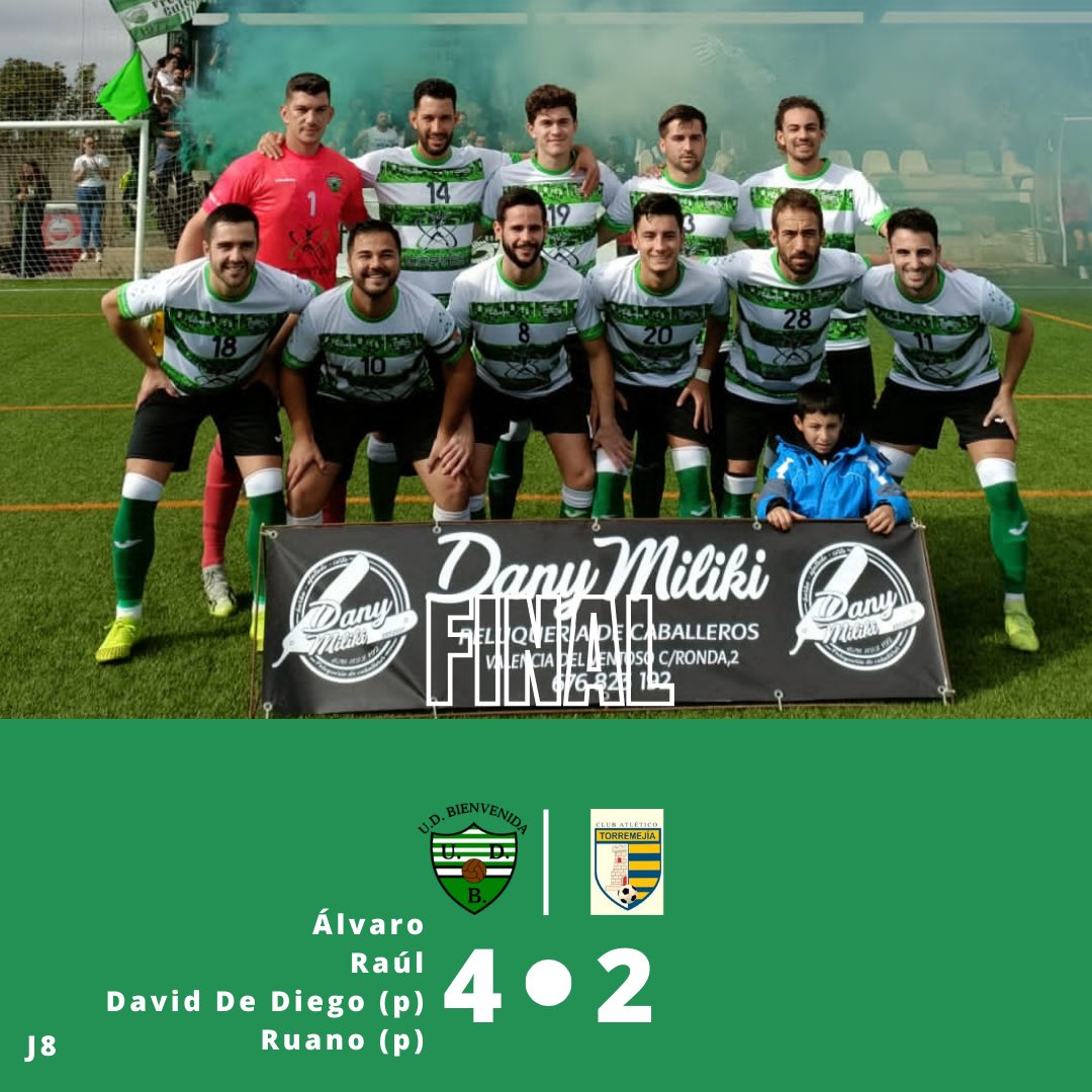 <a href="/Frangonz9/">❤️‍🔥</a> FINAL

Importantísima victoria para aspirar a todo. Muy buenos minutos al comienzo de la primera parte y en casi toda la segunda.

Gracias al <a href="/CATorremejia/">Atlético Torremejía Club de Futbol</a> y a su afición por la visita. La mejor de las suertes en lo que queda.

A seguir. Con una #PasiónSinLímites💚🤍