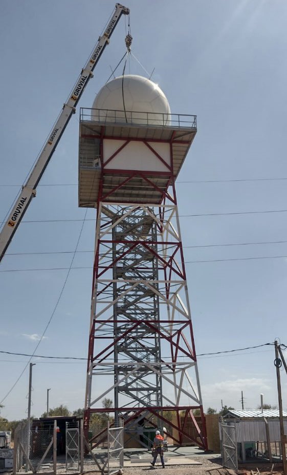 Se llevo a cabo el montaje mecánico del Radar Meteorológico en Patquía. 

La ubicación es porque permite ver datos de La Rioja, Catamarca, el noroeste de Cordoba y el este de San Juan. Este era el radar que se había propuesto originalmente que funcione en Chamical.