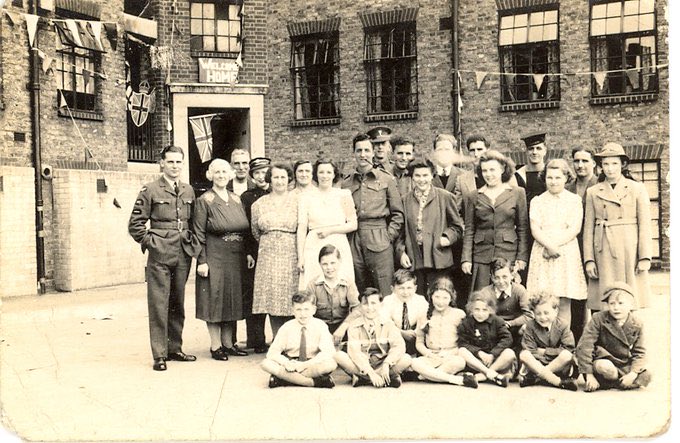 The day my father (with pipe) got home from war after 2 years as a POW