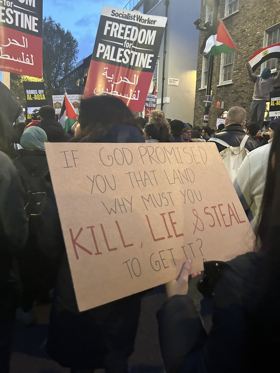 Januarhaikal's tweet photo. If GOD promised you that land, why must you KILL, LIE and STEAL to get it? https://t.co/R0HLKif9Rl