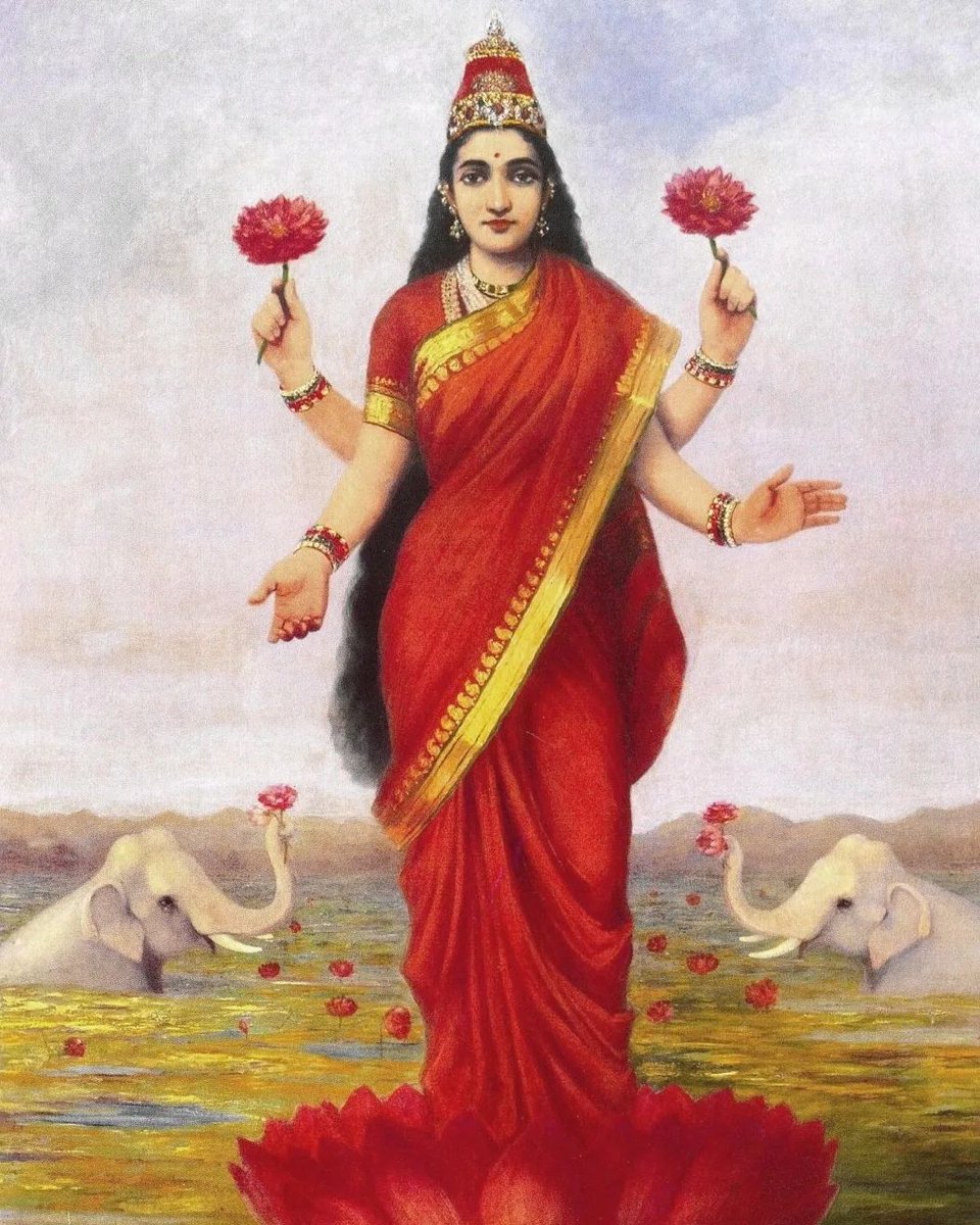 May the divine blessings of Goddess Lakshmi bring prosperity and happiness to your life. 

Wishing you a joyous and blessed #LakshmiPuja! to you'll 

#GoddessLakshmi  made by Raja Ravi Varma in the year 1896.
Credit: Raja Ravi Varma Heritage Foundation, Bangalore

#DiwaliWishes