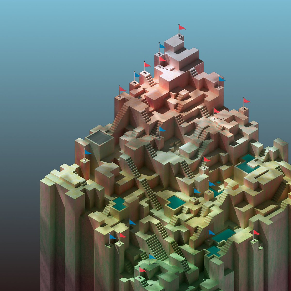 DangoFlying's tweet photo. #nodevember2023 #nodevember 
#cinema4d #c4d #scenenodes 
Day11-12 "mountaineering mission " https://t.co/bvMIwUvzle