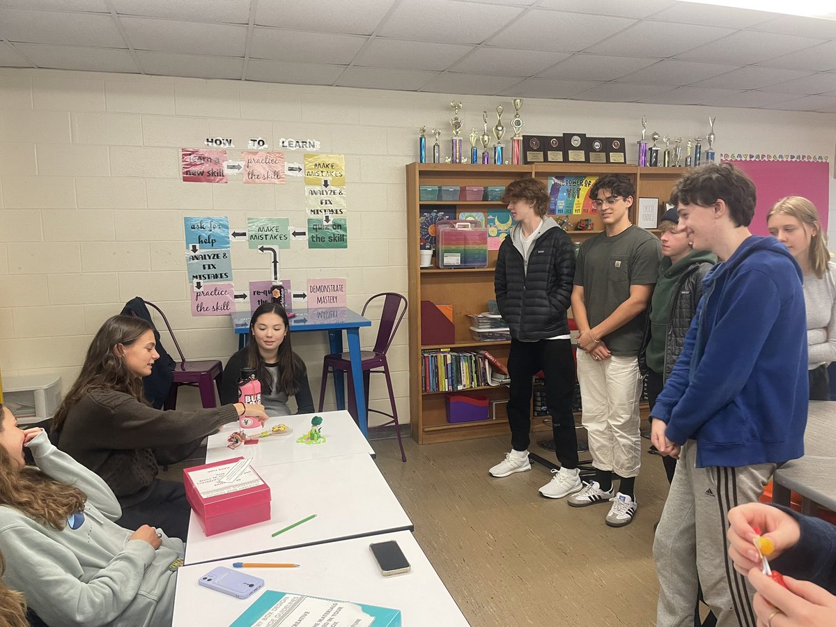 MathWithMrsV's tweet image. Precalc. took a break and did a mystery box day! With random supplies, they had to build something to solve a design challenge. So fun! #teach180 #iteachmath #STEM
