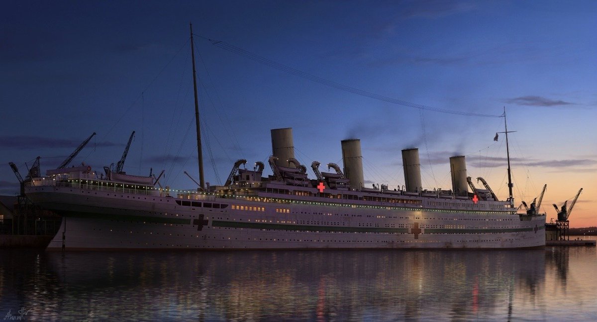 MeriaRmsTitanic's tweet photo. On 12th November 1916, HMHS Britannic (#Titanic's sister) left Southampton to Moudros on her 6th voyage (and the last). https://t.co/x34krfX3Sc