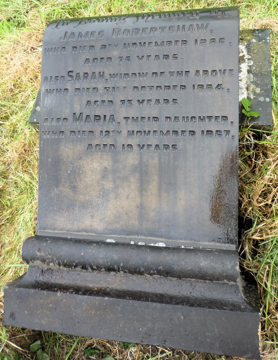 Remembering Maria, unmarried daughter of James and Sarah Robertshaw, who died on this day in 1867 at the age of 19.