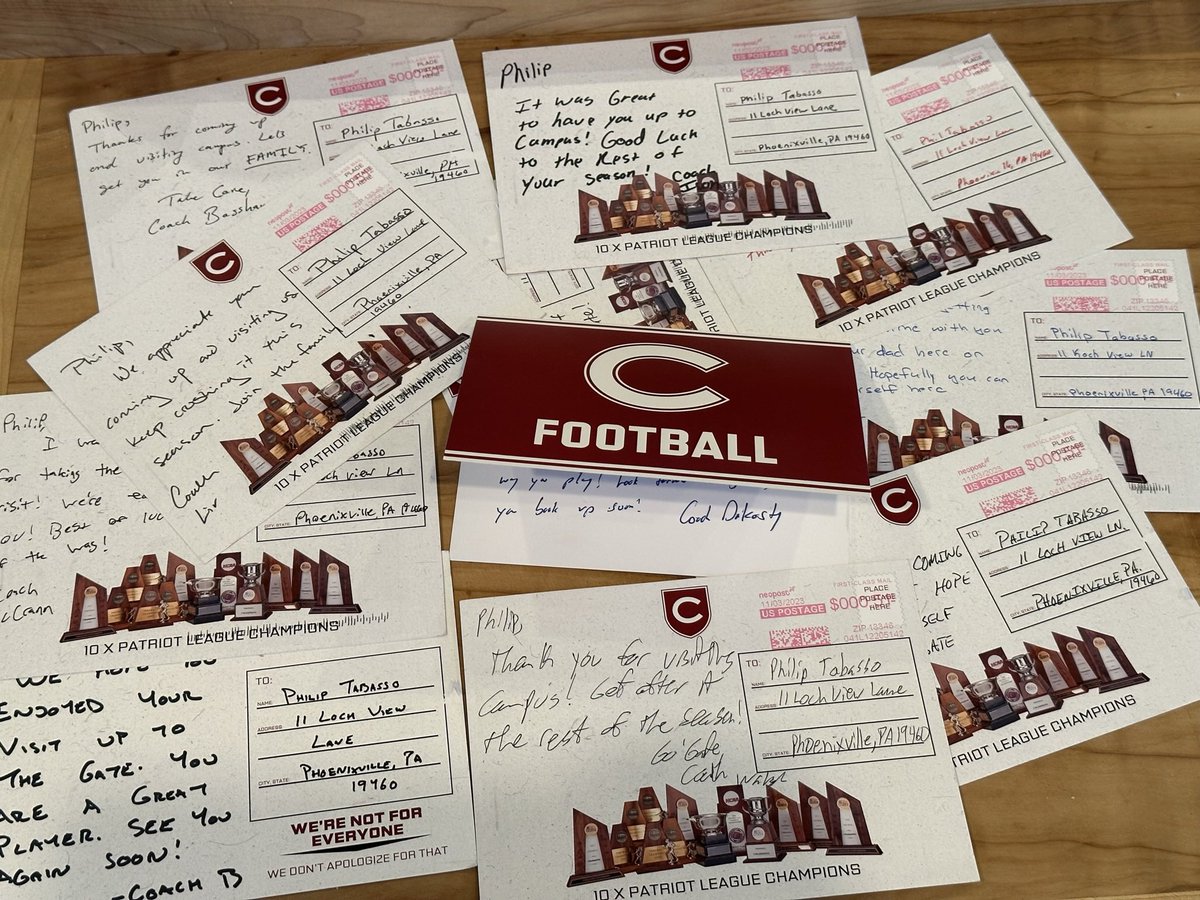 Philip Tabasso (@tabassophilip) on Twitter photo Thank you <a href="/ColgateFB/">Colgate Football</a>! Can’t wait to get back up to campus. Go ‘gate! <a href="/Coach_IPace/">Ian Pace</a> <a href="/Rays_World9/">Uncle Ray</a> <a href="/Coach_Dakosty/">Stan Dakosty</a> <a href="/CoachGueriera/">Dave Gueriera</a> <a href="/MPFBRecruits/">Malvern Prep 🏈 Recruits</a> Thank you <a href="/ColgateFB/">Colgate Football</a>! Can’t wait to get back up to campus. Go ‘gate! <a href="/Coach_IPace/">Ian Pace</a> <a href="/Rays_World9/">Uncle Ray</a> <a href="/Coach_Dakosty/">Stan Dakosty</a> <a href="/CoachGueriera/">Dave Gueriera</a> <a href="/MPFBRecruits/">Malvern Prep 🏈 Recruits</a>