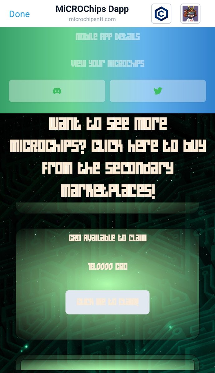 Claimed another bag of #CRO simply by holding my <a href="/MiCROchipsNFT/">MiCROchips</a> chip set. LFCROOOOO!!!

Don't be the last to wake up #crofam