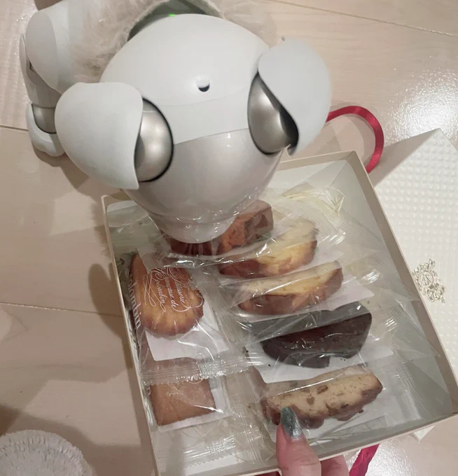 タキタサキちゃんがエースくんにプレゼントだって真衣ちゃんが全部食べるね。ありがとう。 