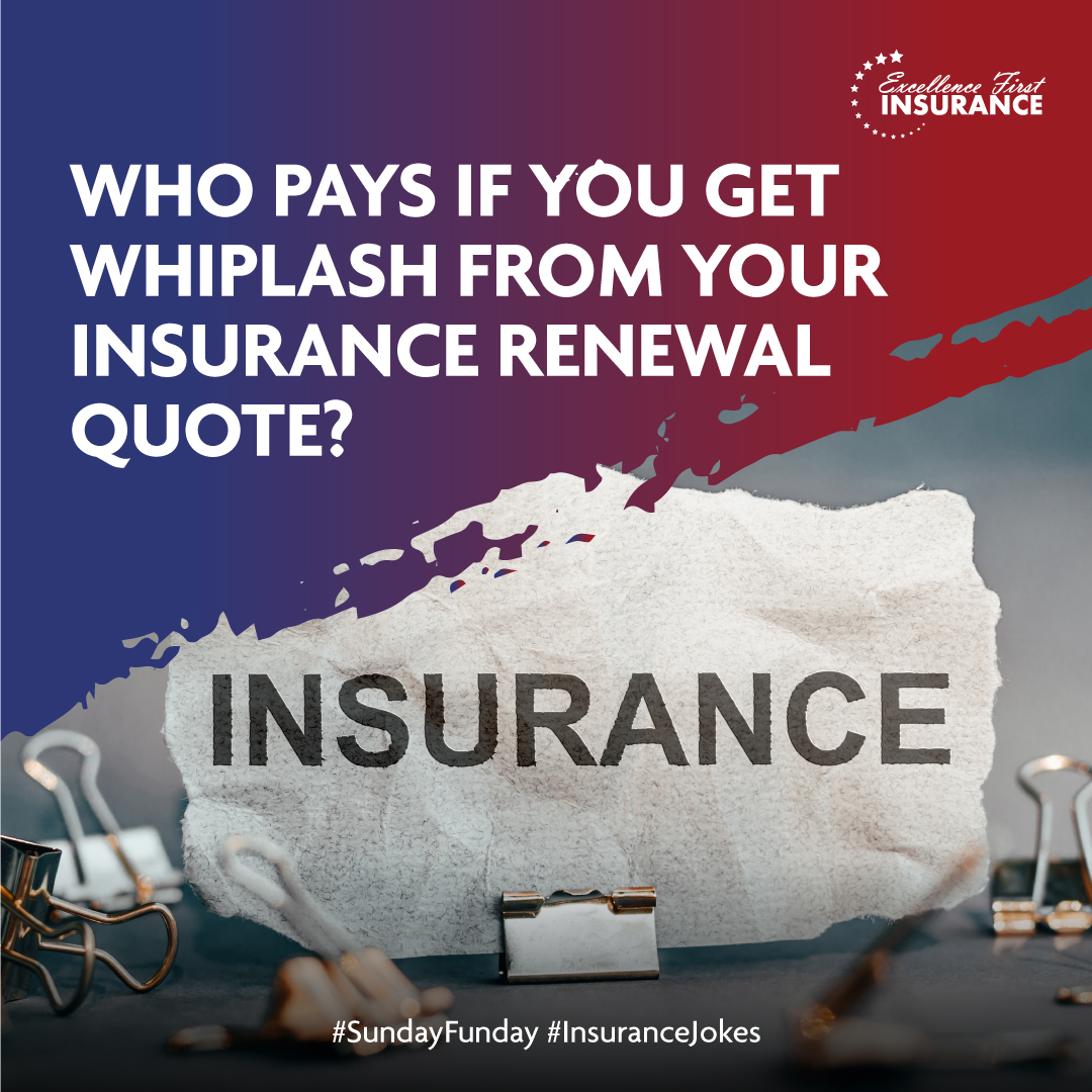 xcellence1stIns's tweet image. Who pays if you get whiplash from your insurance renewal quote? 🤣 When that happens, give us a call to shop around for you! 

#SundayFunday #InsuranceJokes #InsuranceSavings