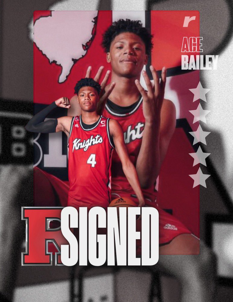 RutgersOn3's tweet photo. ✍️SIGNED✍️

#Rutgers Basketball signs their highest ranked recruit EVER in No. 2 OVERALL Ace Bailey from @McEachernBoysBB / @AOTBasketball.

👉 https://t.co/gTETZWfWJ9 https://t.co/R7unzyJynD