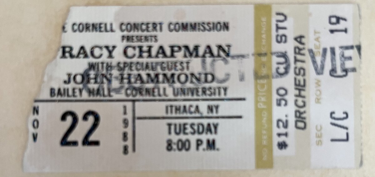 Fantastic performance at #BaileyHall in 1988. <a href="/CornellConcerts/">Cornell Concert Commission</a> <a href="/CUConcertSeries/">CornellConcertSeries</a> #TracyChapman
