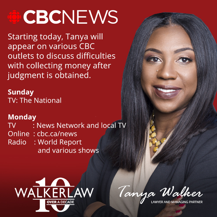 #legalanalyst - Grateful to share my insight on <a href="/CBCNews/">CBC News</a> where I will discuss how a person may collect money after judgment is received.
