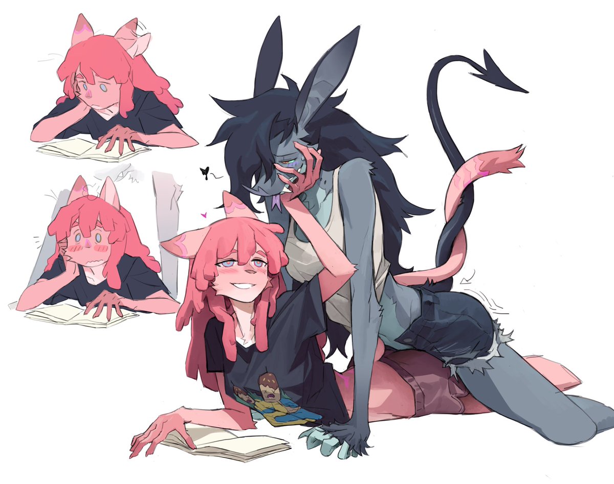 TelsonKK's tweet photo. Some doodle about Marcy demon bat and stuff 👀💦 https://t.co/fwiKfc8GbD