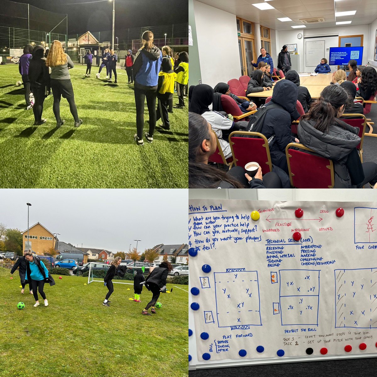 A great week as FA Community Champion, started off at @frenfordmsawfc with 25 females attending and taking their first steps into coaching.Ended the week at Little Canfield Stars, supporting new coaches with practice ideas. Great work at the clubs in diversifying the workforce 👏🏼