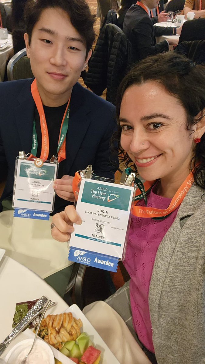 PetraHirsova's tweet photo. As a mentor I can’t be more proud. Lucia and Daniel receiving travel award and oral presentations at #TLM23 
Greatful for the support from @AASLDFoundation  and 
@AASLDtweets https://t.co/xjtC2M8ww5