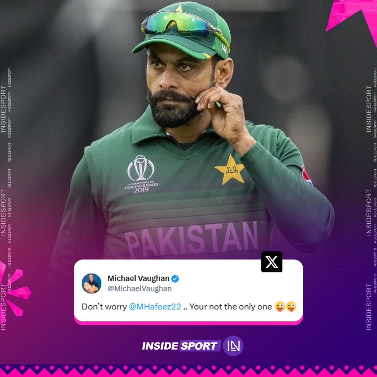 InsideSportIND's tweet photo. Hafeez is not going to be spared easily
#MHafeez #MichaelVaughan #CWC23 #Insidesport #crickettwitter https://t.co/67RcApiG5U