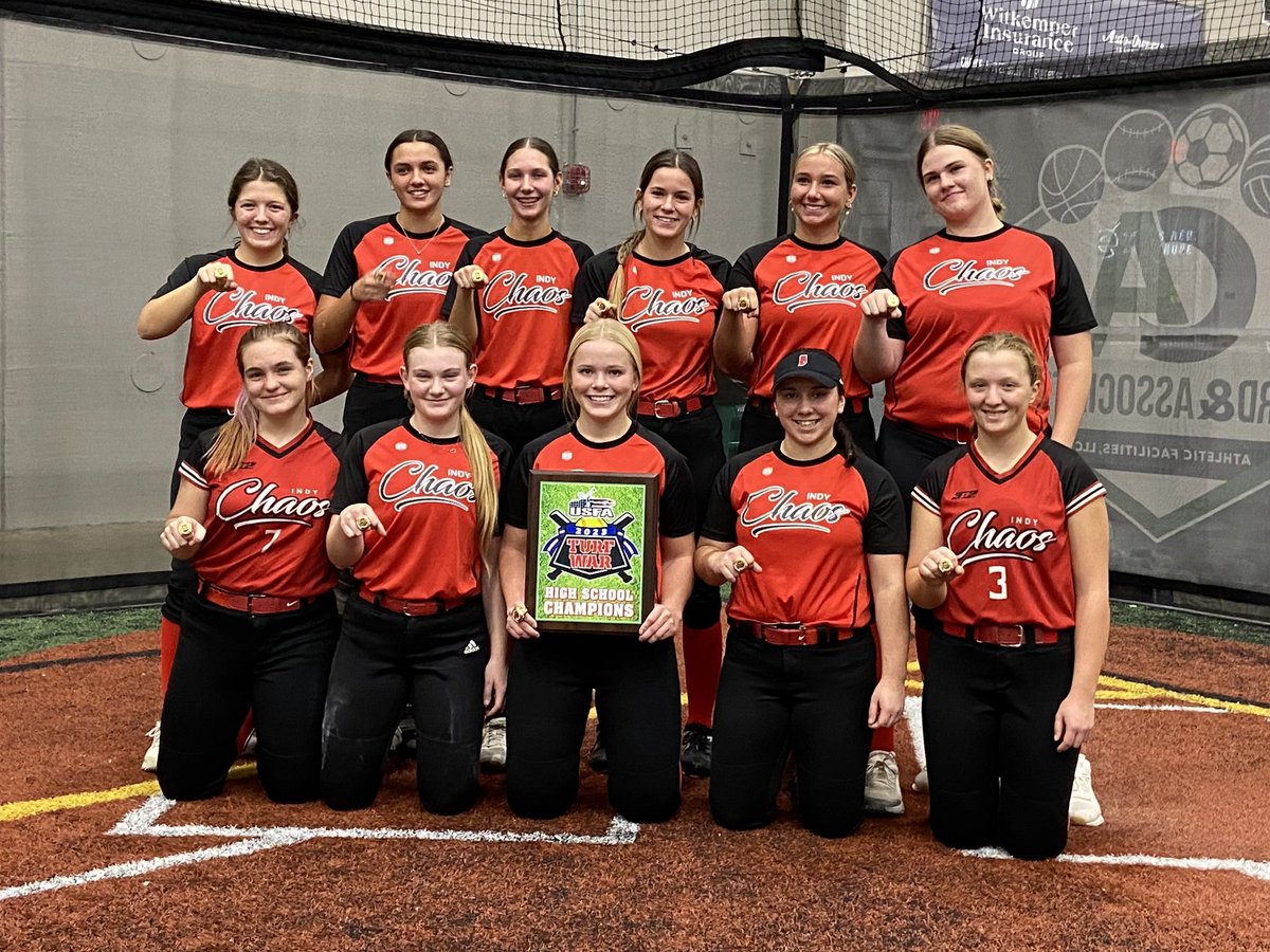 We played some middle of the night indoor softball the past few nights and came out CHAMPS. We went 3-0-1 and only gave up 1 run in the 4 games combined. Thank you to a few players from our 16u team <a href="/IndyChaos07s/">IndyChaosSoftball25/26</a> for joining us. Successful weekend!