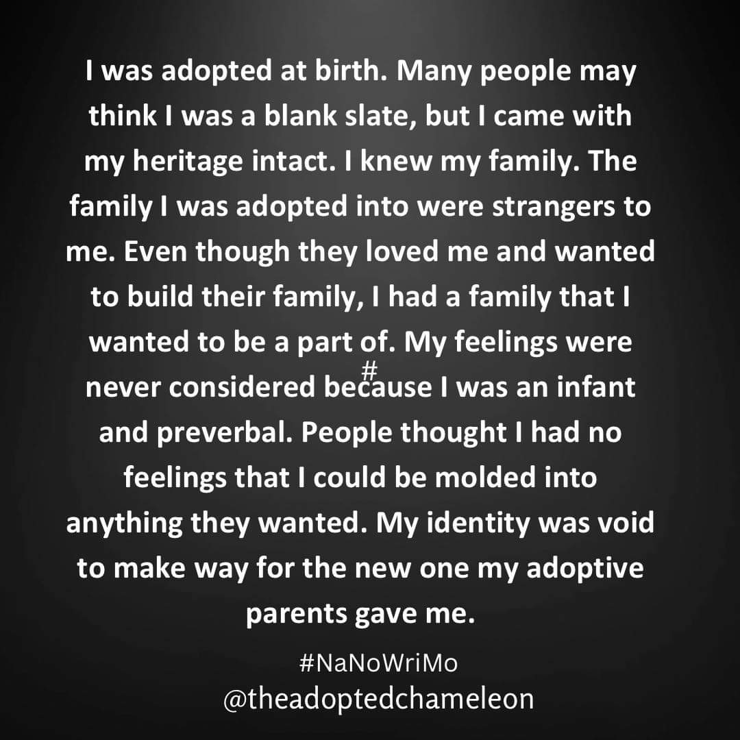 BrendaBremanis's tweet photo. #AdopteeVoices #AdoptionIsTrauma #NAAM2023 https://t.co/AF5FwPQONi