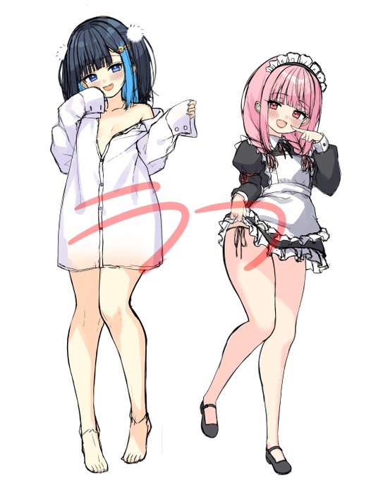 アクスタ2種類作りたいラフ 