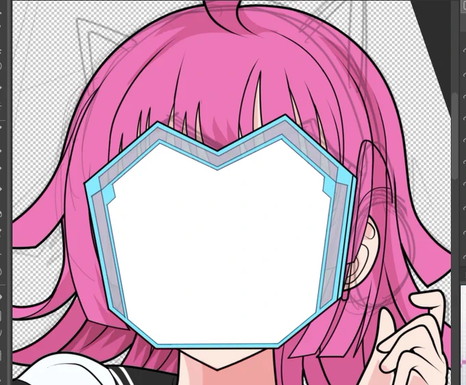 実に2か月ぶりのイラスト そして2年ぶりの璃奈ちゃんボードの作画中(という名のwip)  多分当日中には間に合う見込みです