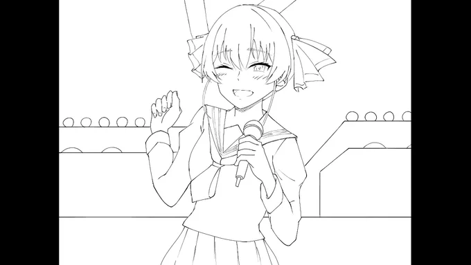 制服でソロあるだろうというヤマを張って用意していたが全部外してボツになった絵の供養(決め打ちしすぎ) 