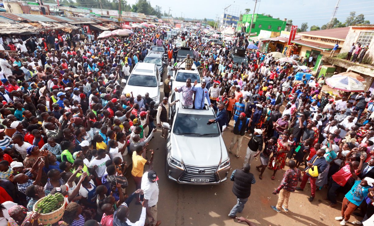 Asante sana Vihiga County for the incredible welcome for our PL @skmusyoka today. Our Azimio La Umoja-One Kenya Coalition Alliance is strong because of you.